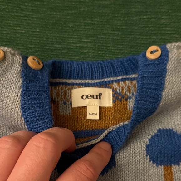 OEUF 100% Baby Alpaca Patterned Baby Romper 6-12mos - Picture 5 of 6